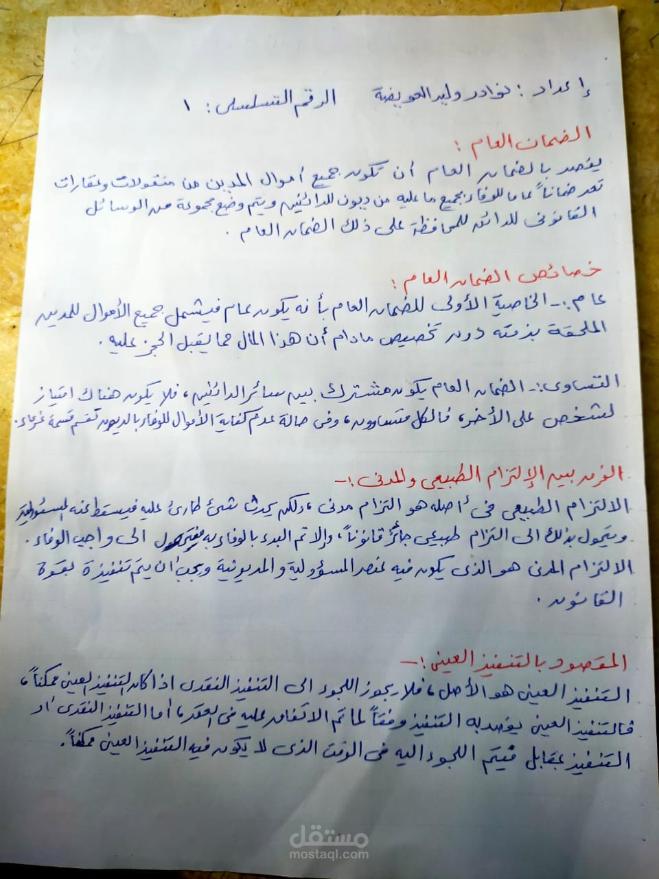 كتابة محتوى بخط اليد