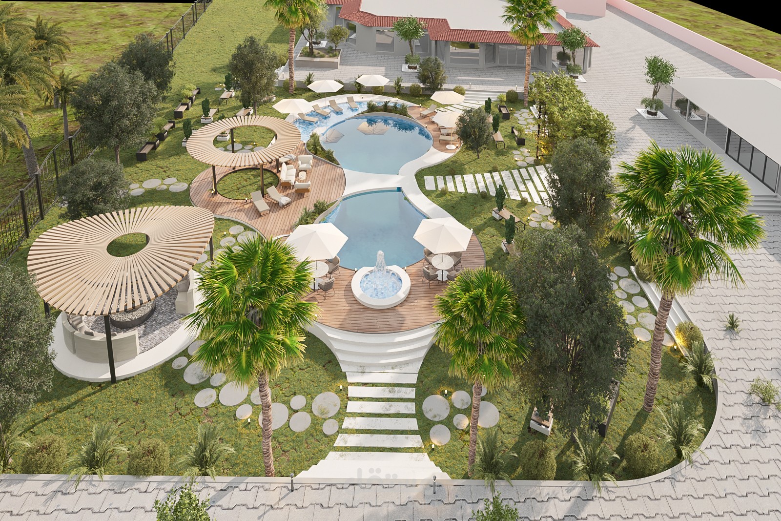 تصميم حديقة منتجع سياحي - في المملكة العربية السعودية.