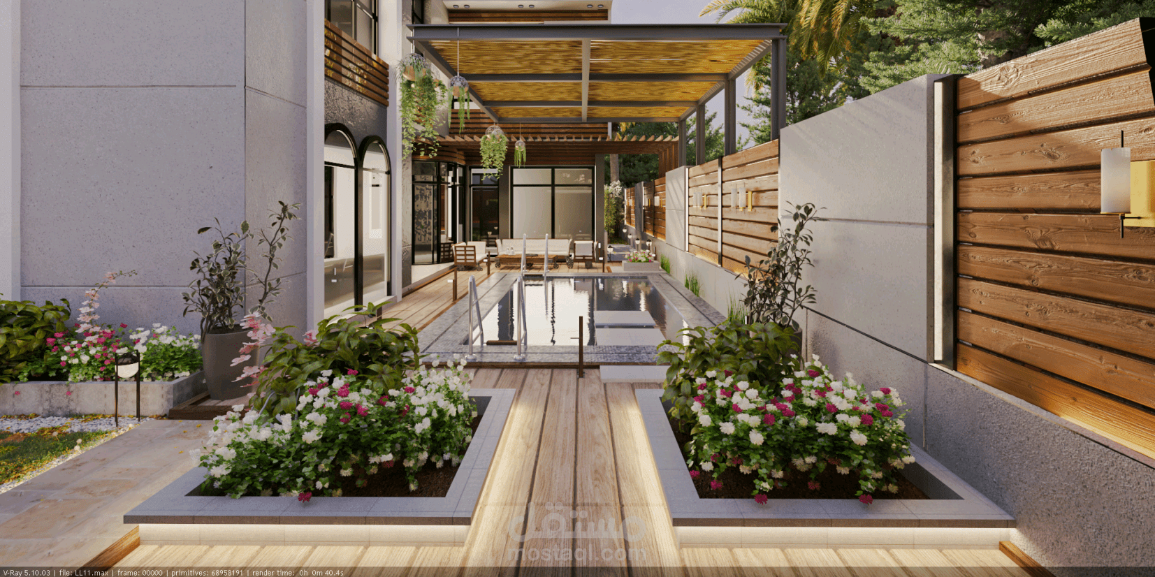 تصميم حديقة فيلا - في المملكة العربية السعودية