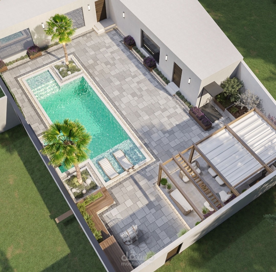 تصميم حديقة شاليه