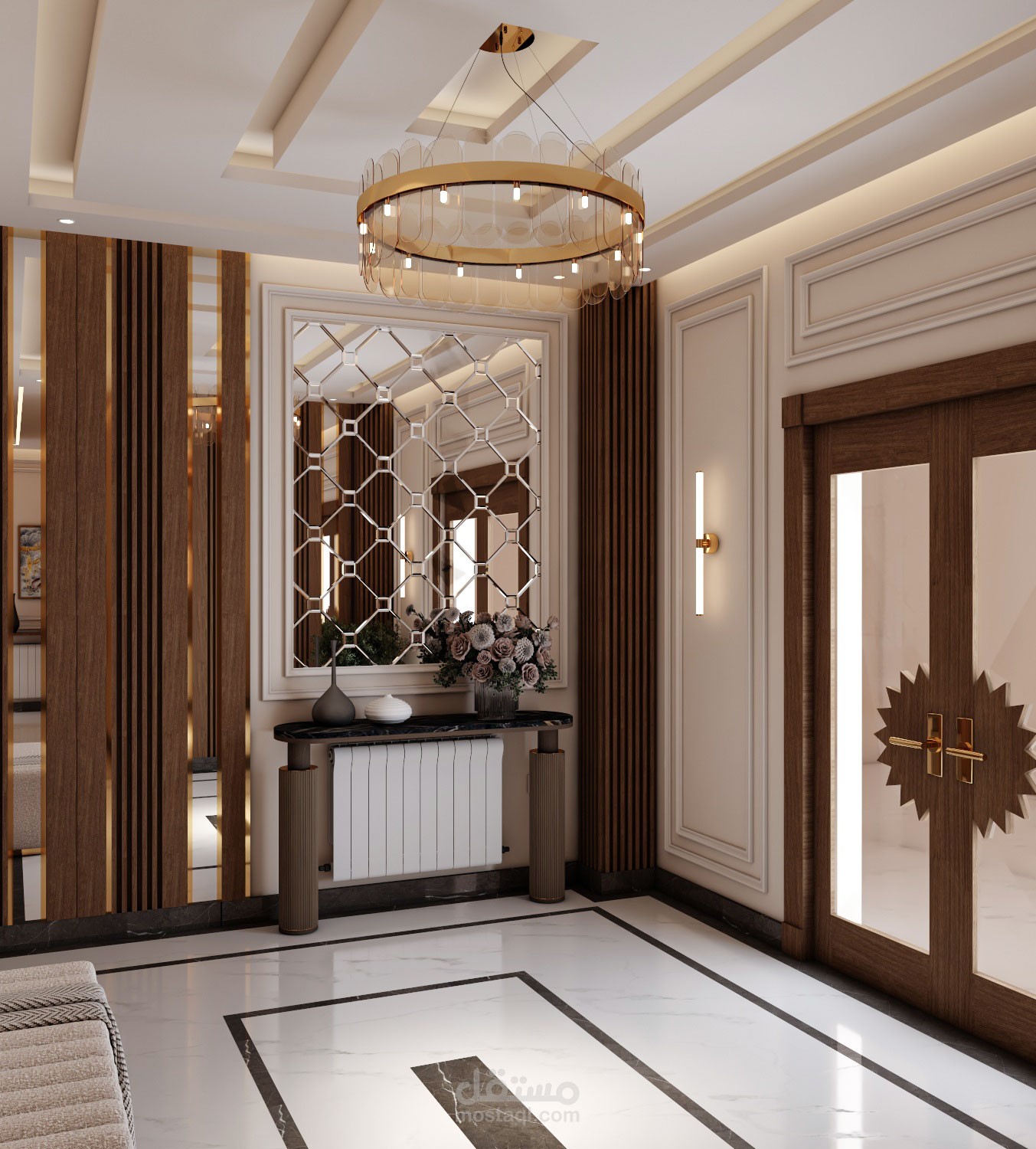 تصميم مدخل ضمن شقة