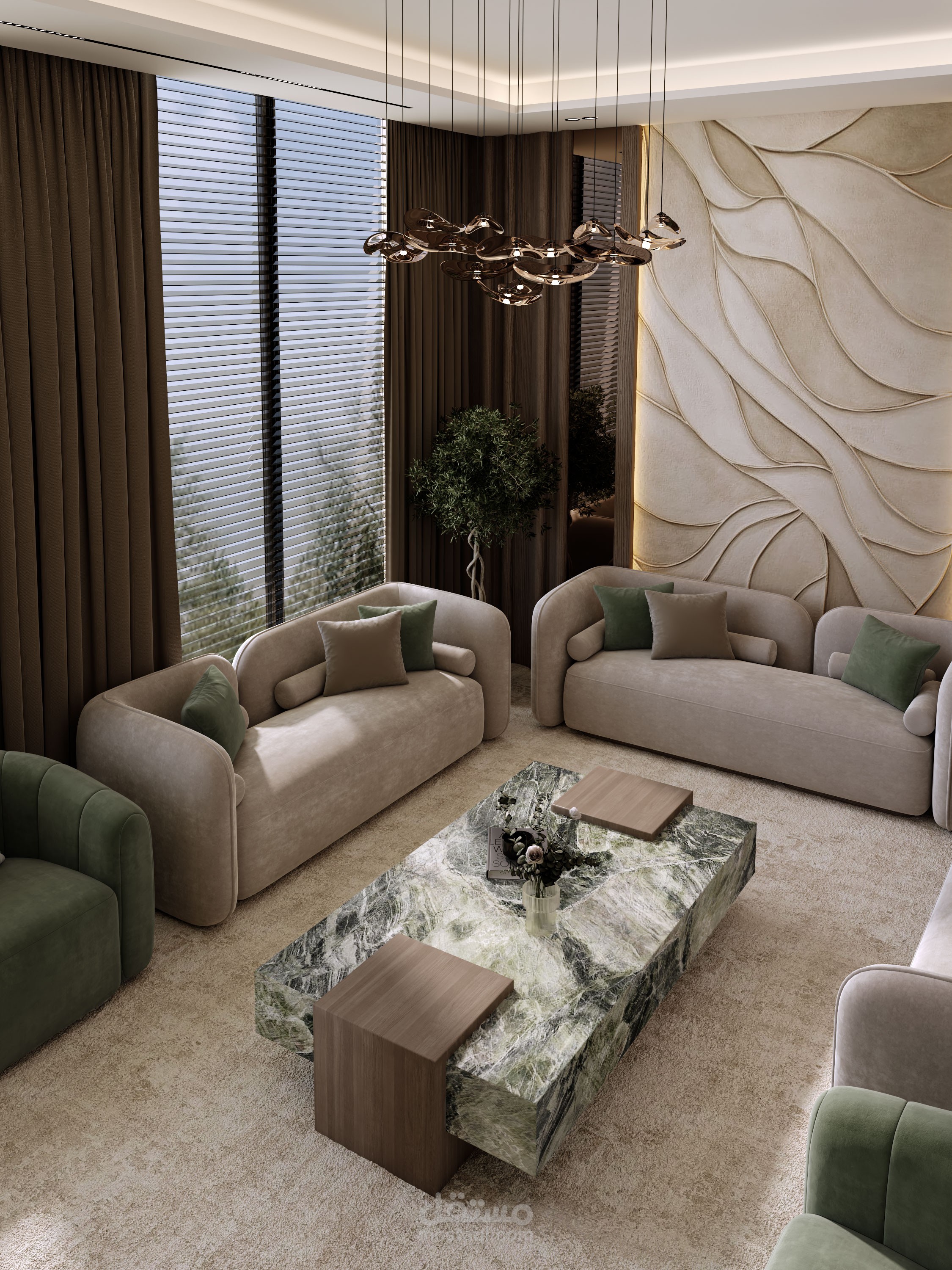 تصميم مجلس ضمن فيلا بدورين