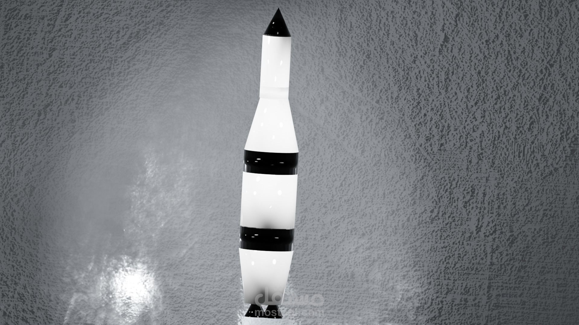 Rocket cartoone 3D model