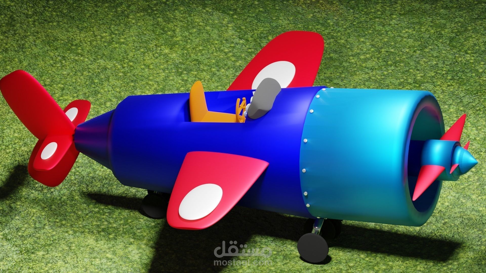 plane war cartoone 3D model