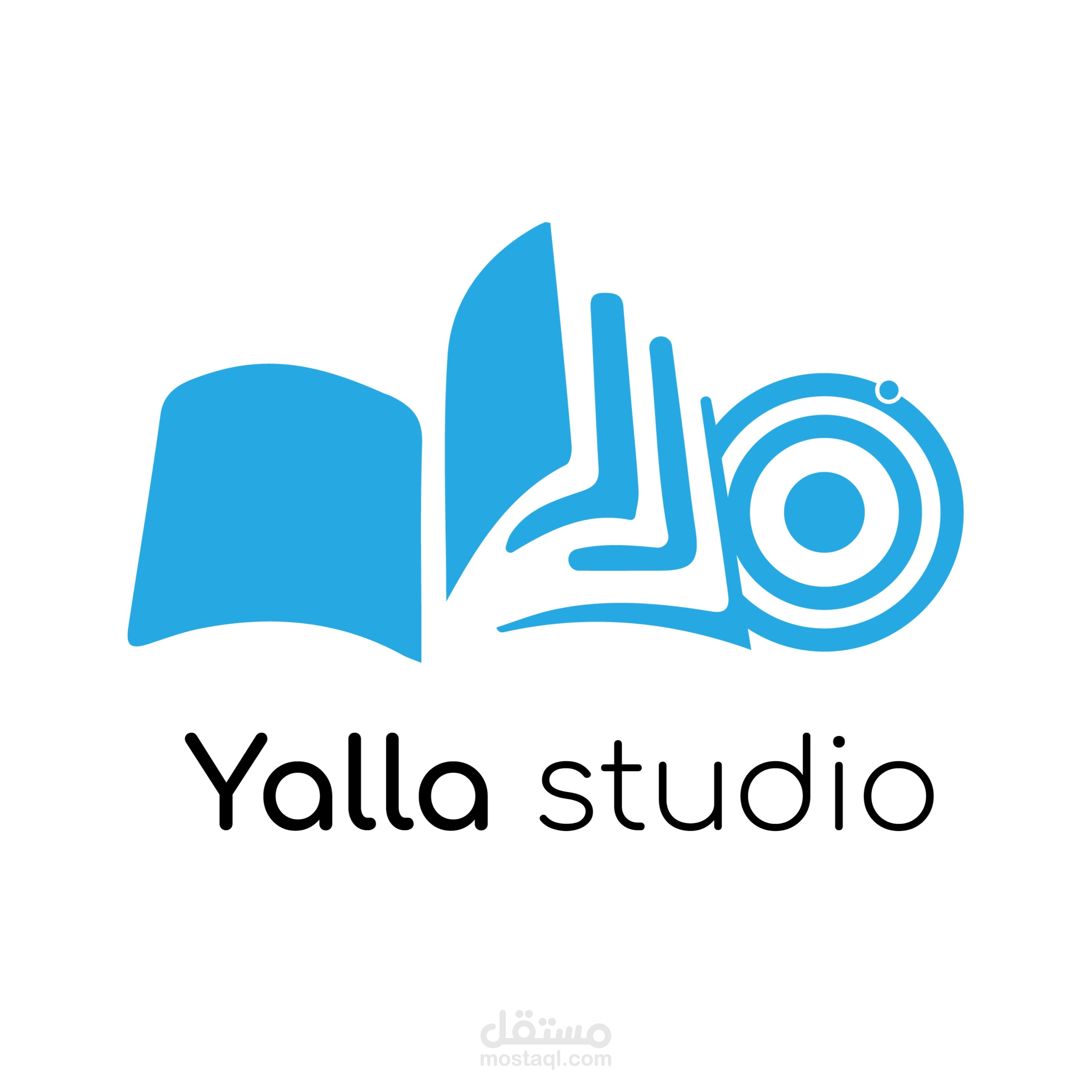 شعار ستوديو تصوير فيديوهات تعليميه