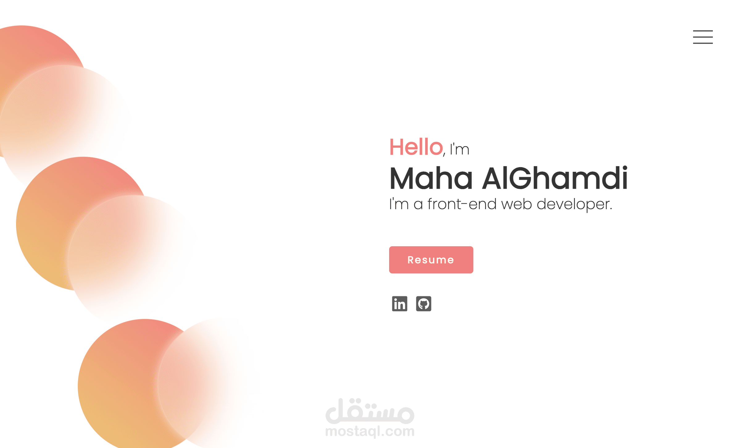 موقعي الشخصي My Portfolio