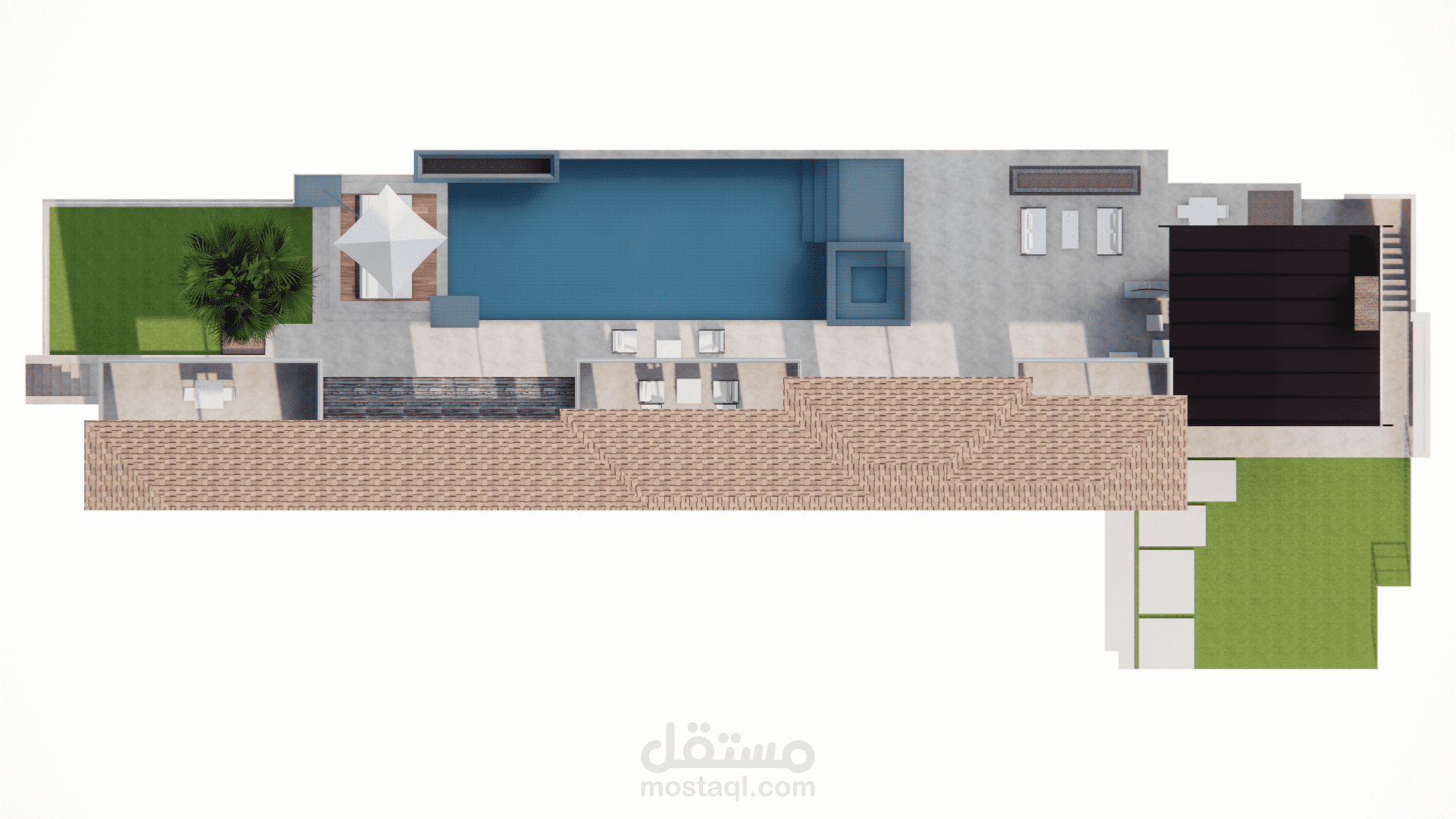 تصميم لواجهة خارجية لفيلا بلوس انجلوس, كالفورنيا