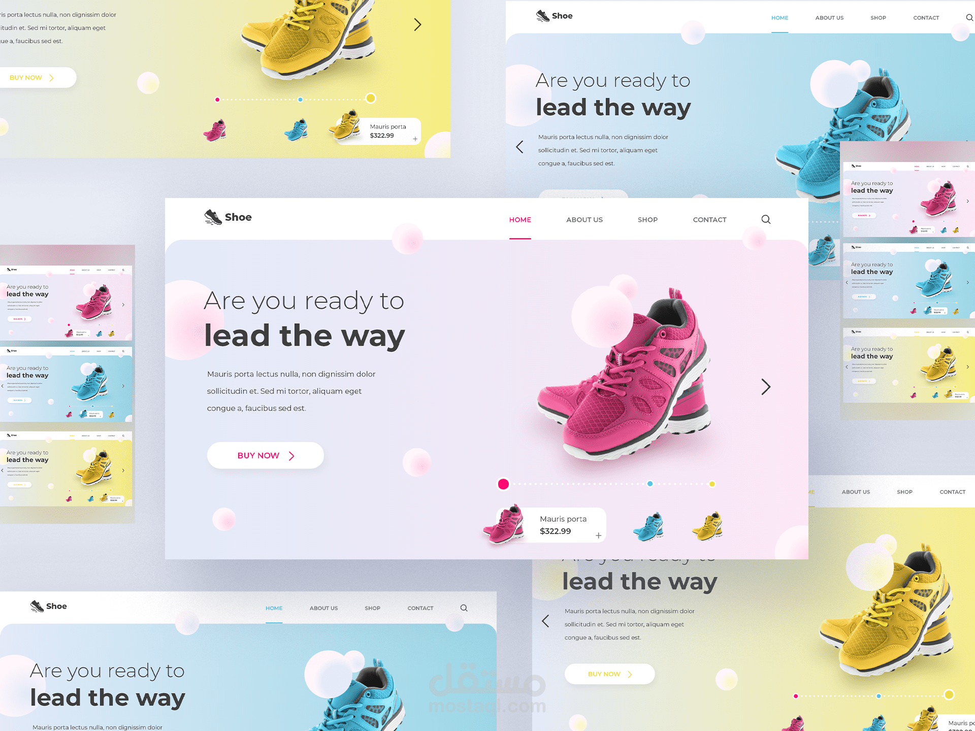 Shoe landing page design