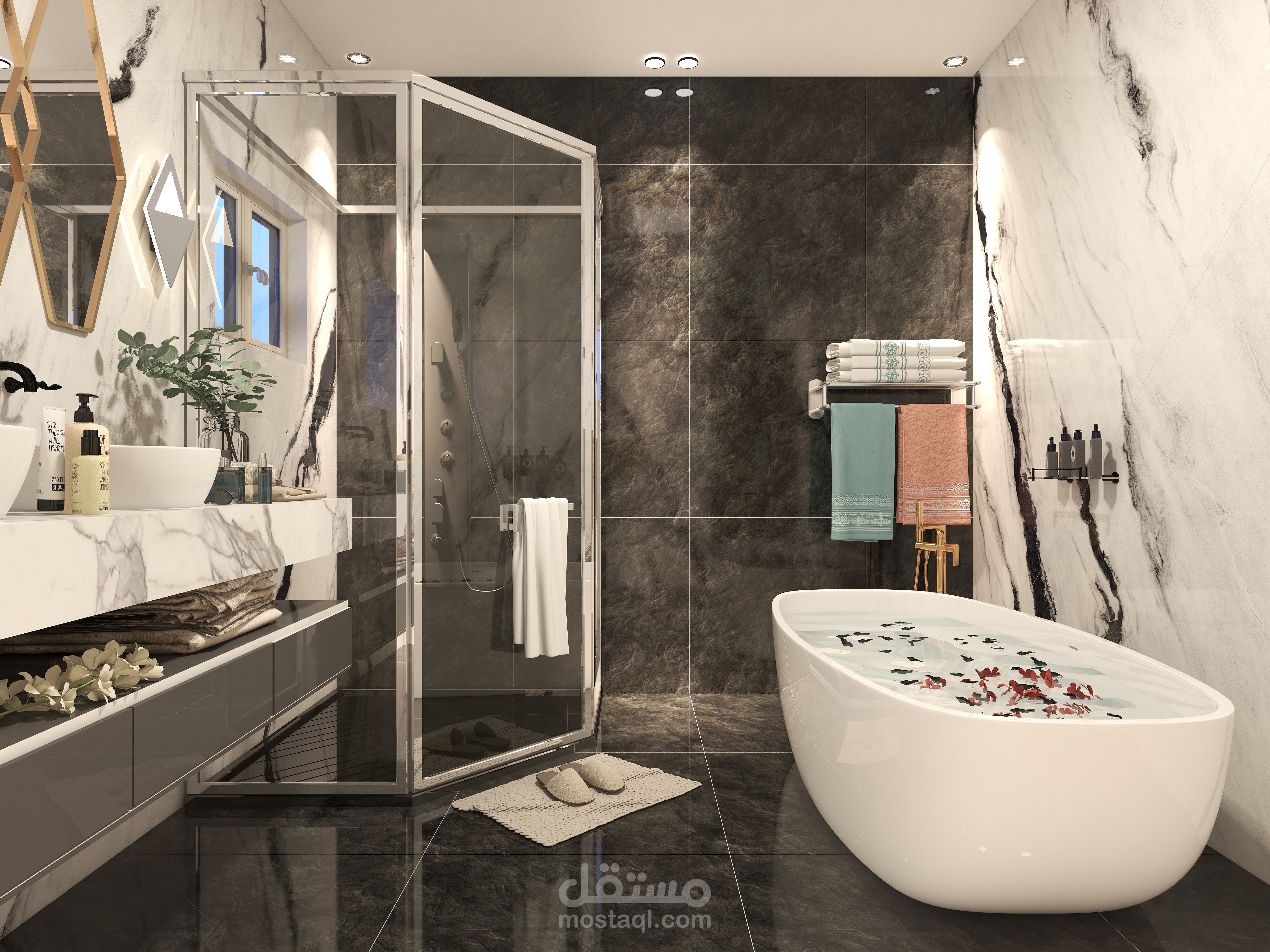 تصميم داخلي لحمام