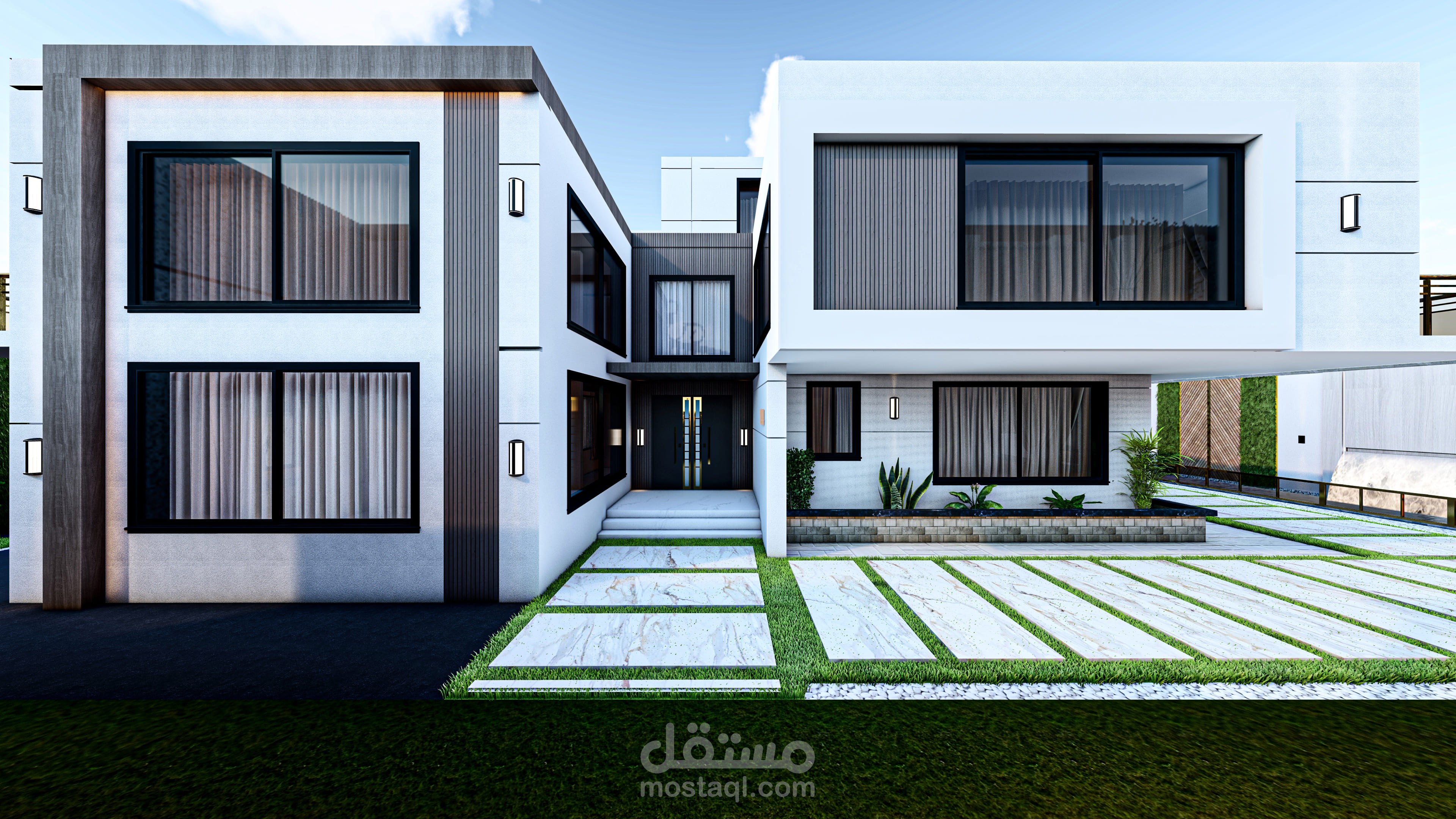 تصميم واجهة فيلا في السعودية