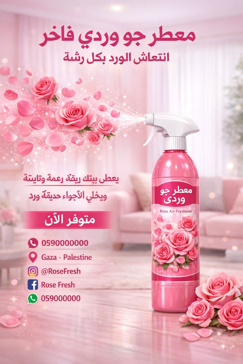 تصميم إعلانات احترافية لمنتجات العطور ومعطرات الجو بأسلوب جذاب ومؤثر