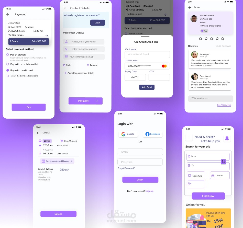 Booking bus ticket