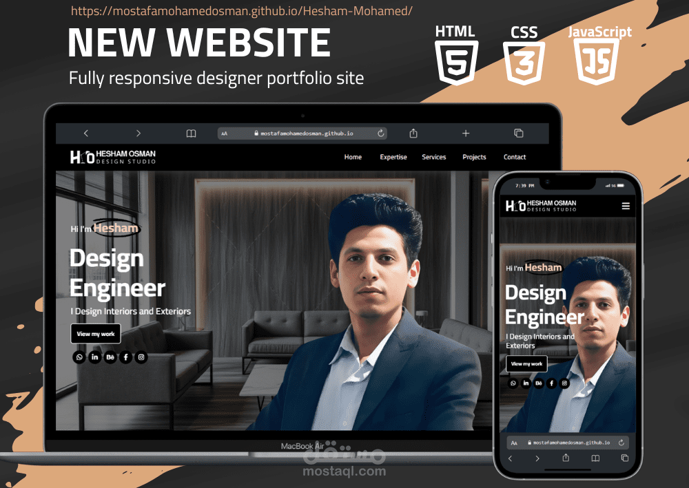 معرض أعمال Portifolio  متكامل لعرض مشاريعك الخاصة