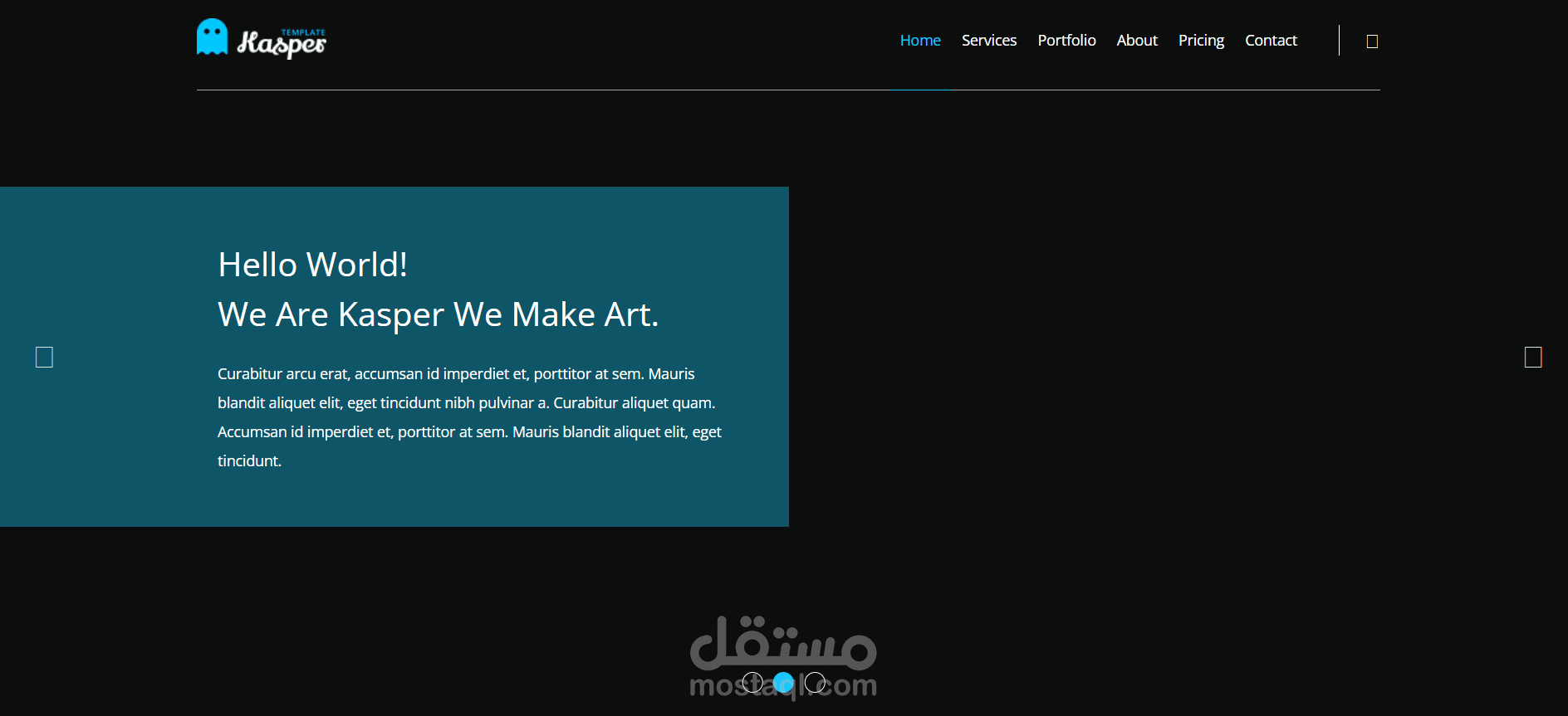 مشروع landing page