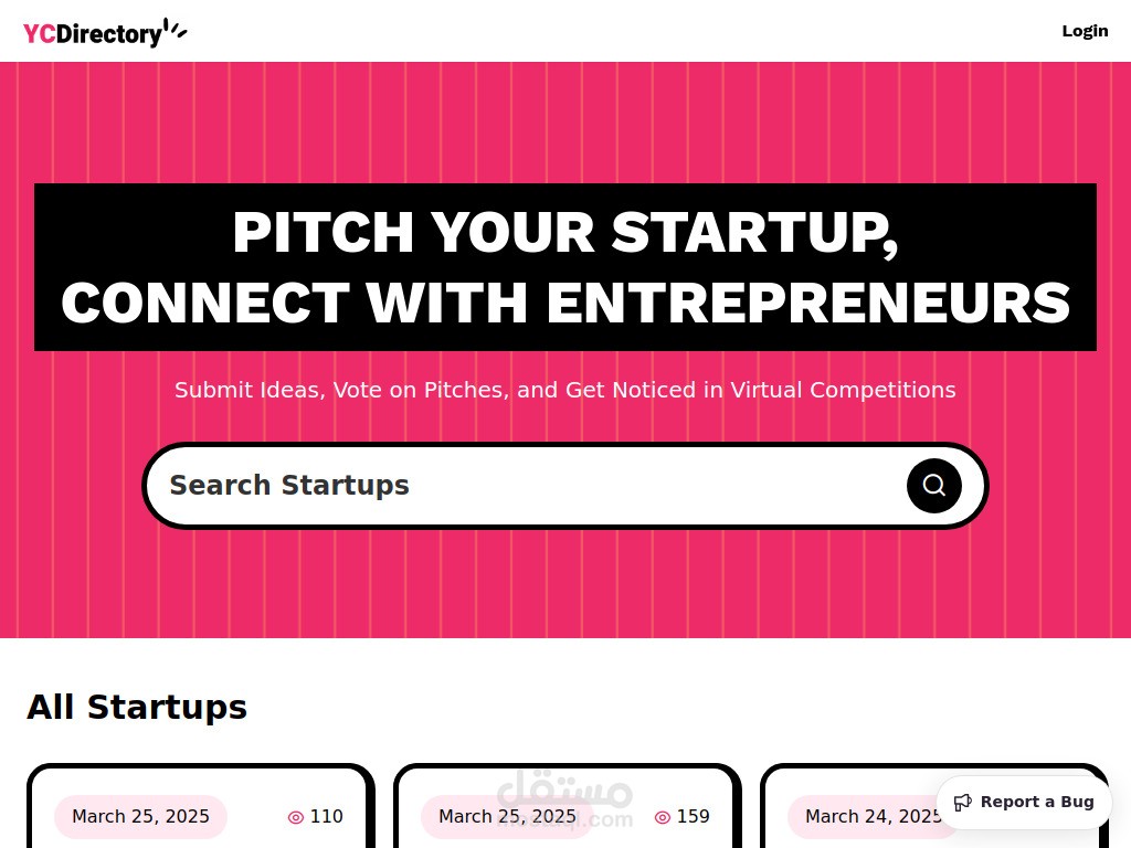 YC-DIRECTORY __ تطبيق نشر افكار الشركات الناشئة