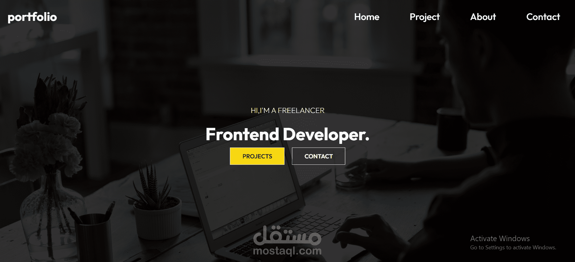 موقع شخصي ل __ Frontend Developer