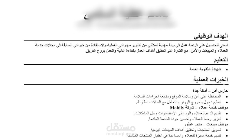 سيرة ذاتية احترافية