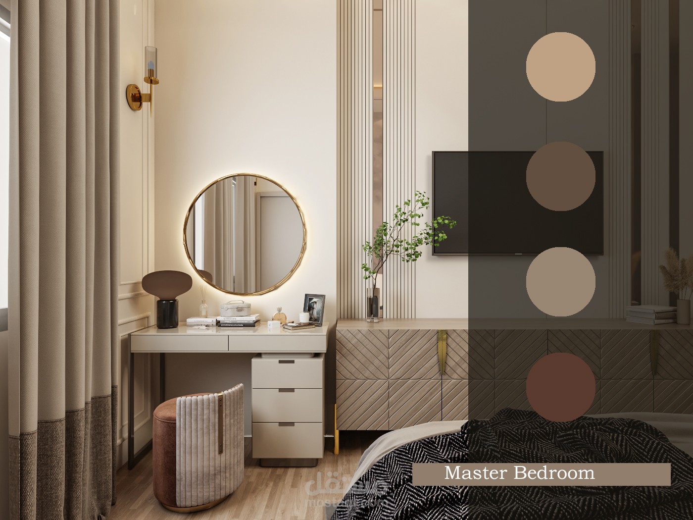 Modern master bedroom