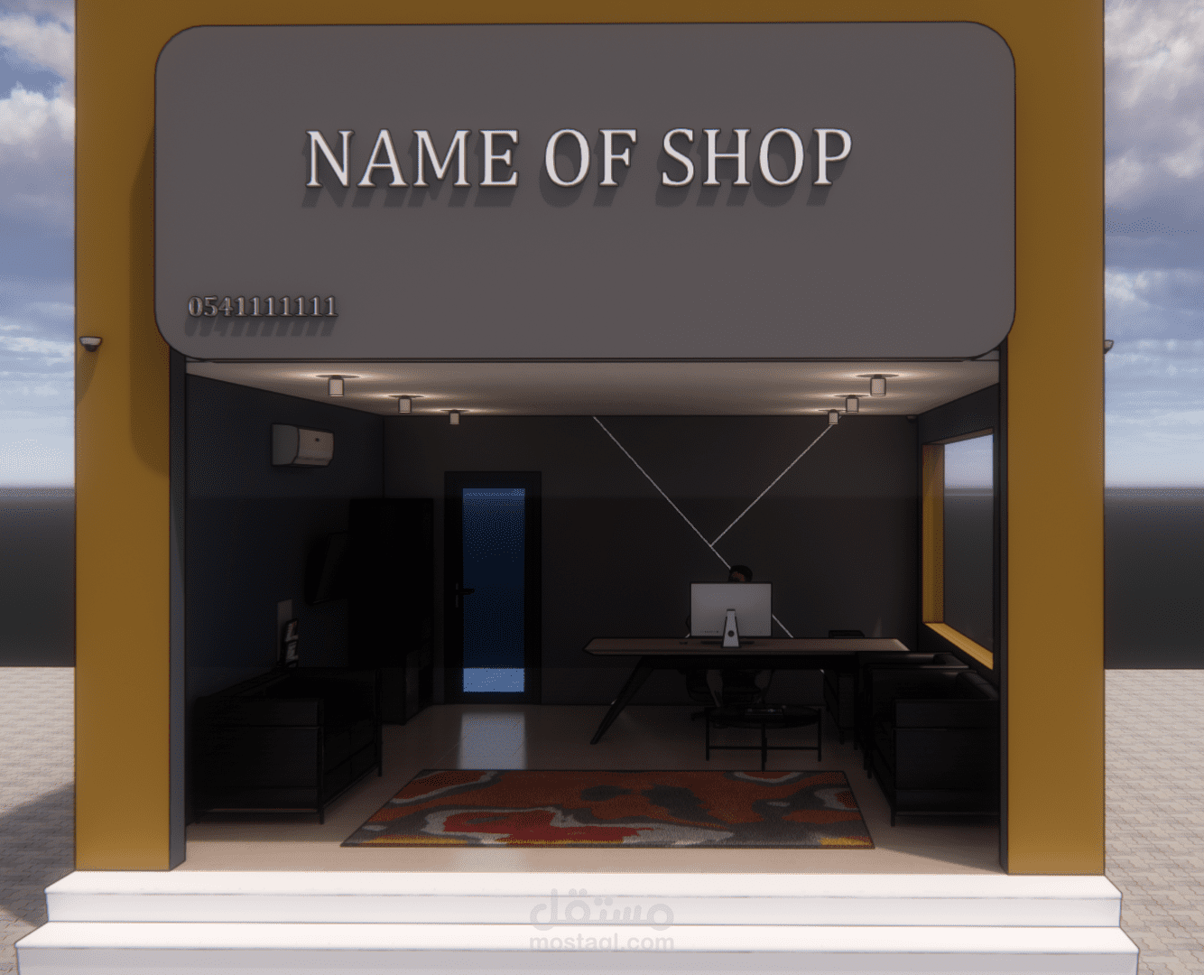 تصميم مكتب استقبال عملاء