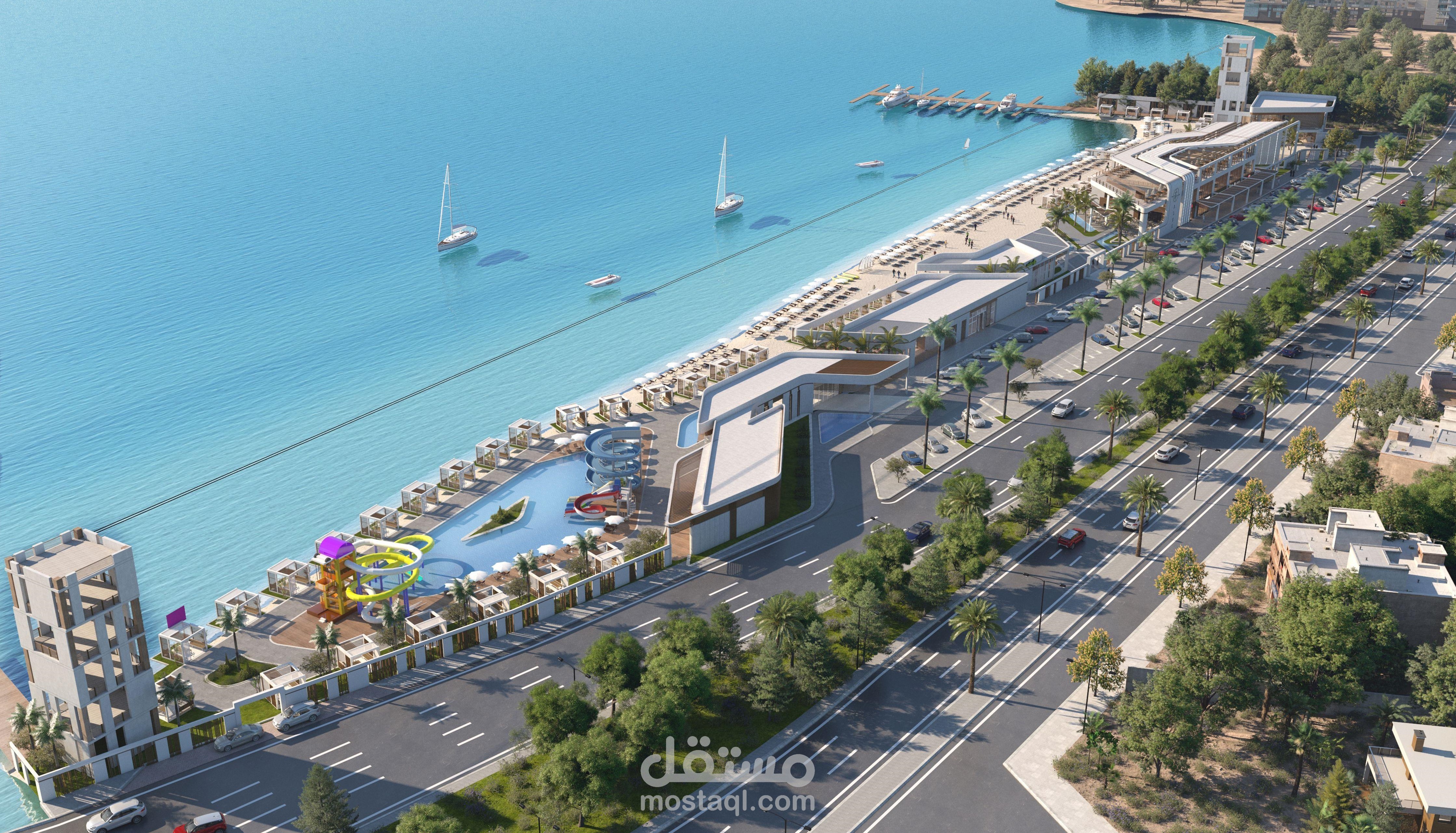 دراسة جدوي الواجهة البحرية لشاطئ اسكندرية بمدينة جدة