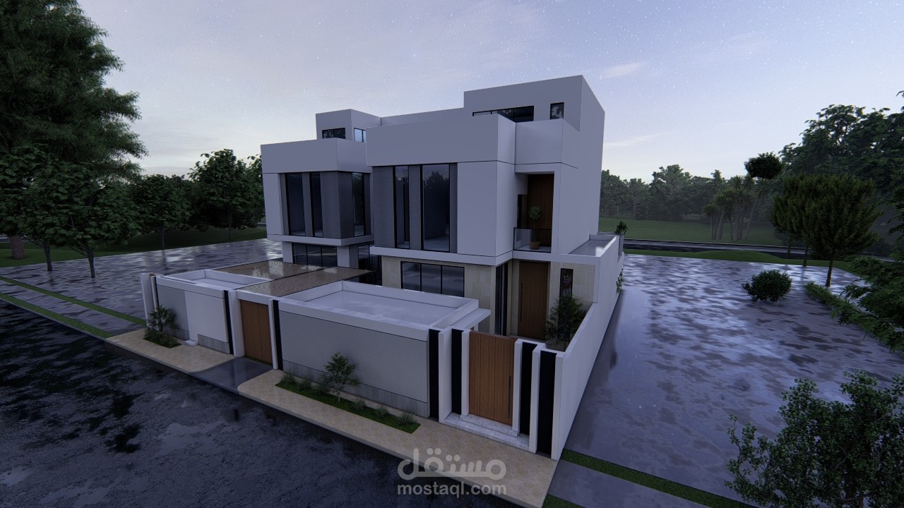 تصميمي لفيلا سكنية في المملكة العربية السعودية