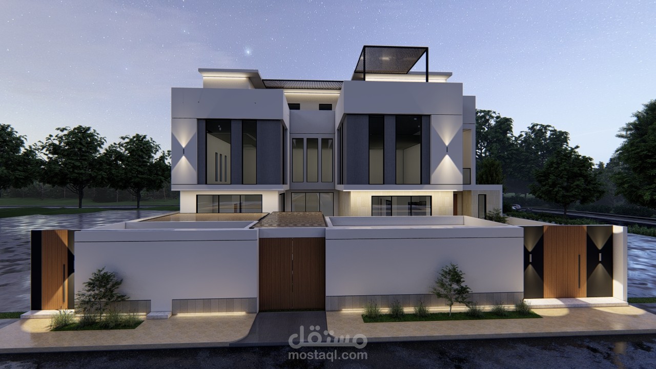 تصميمي لفيلا سكنية في المملكة العربية السعودية