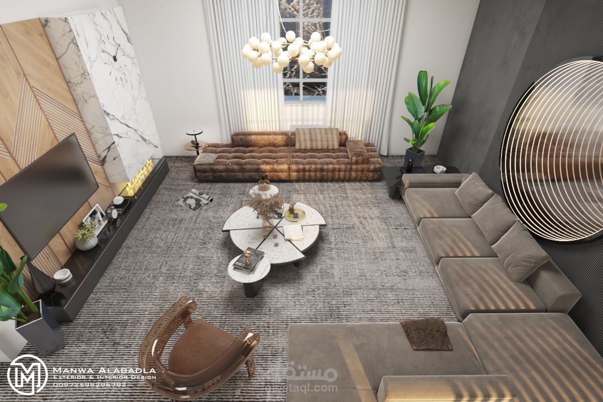 تصميم داخلي لفيلا سكنية في المملكة العربية السعودية