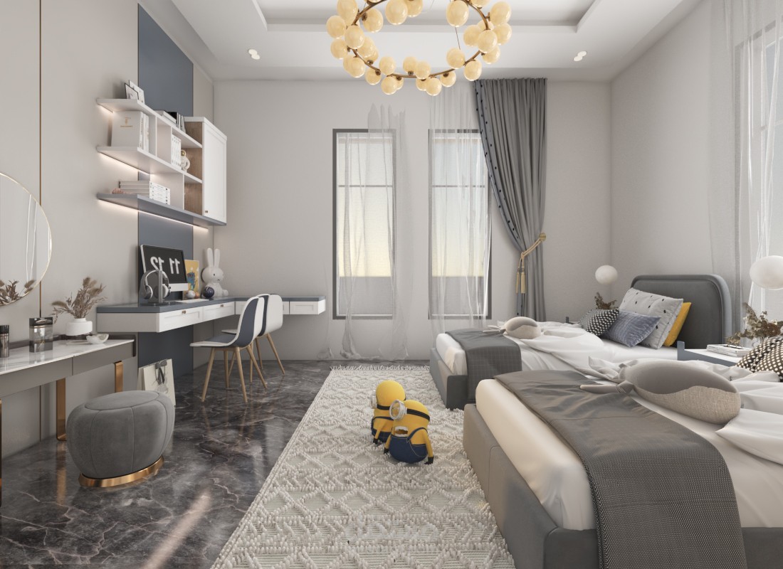 تصميم داخلي لفيلا سكنية في المملكة العربية السعودية