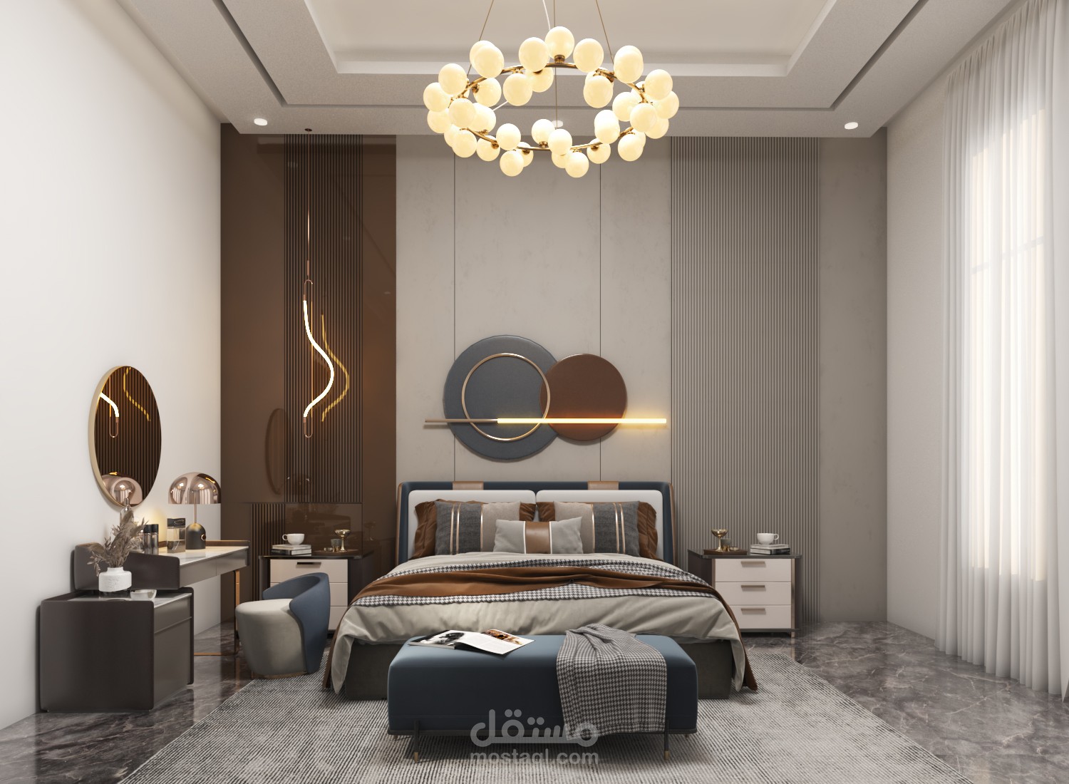 تصميم داخلي لفيلا سكنية في المملكة العربية السعودية
