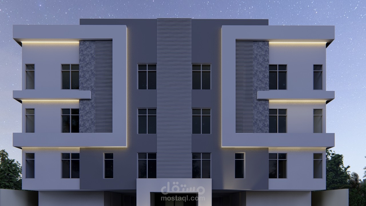تصميمي لعمارة سكنية في المملكة العربية السعودية
