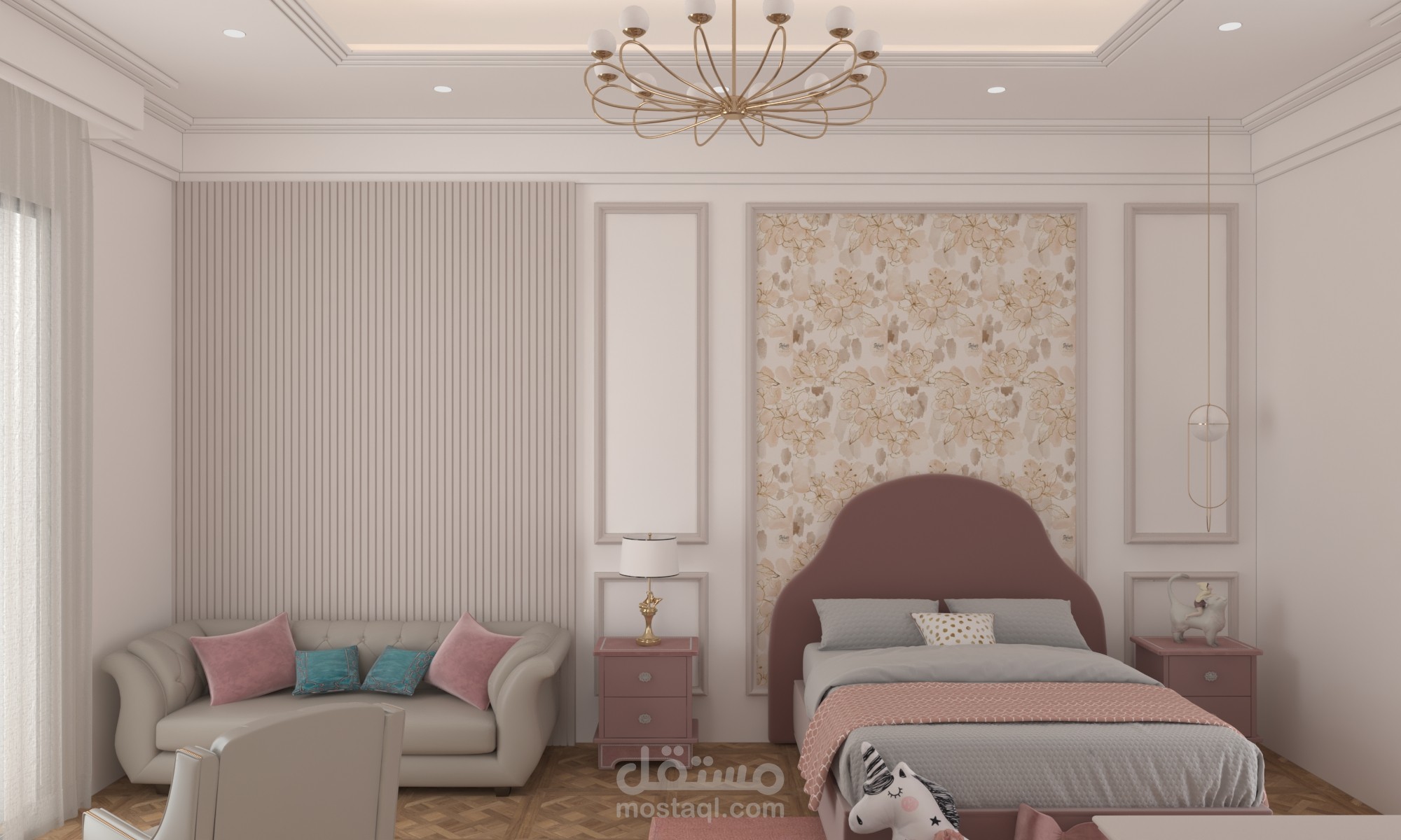 تصميمي غرفة نوم على الطراز النيوكلاسيك في المملكة العربية السعودية