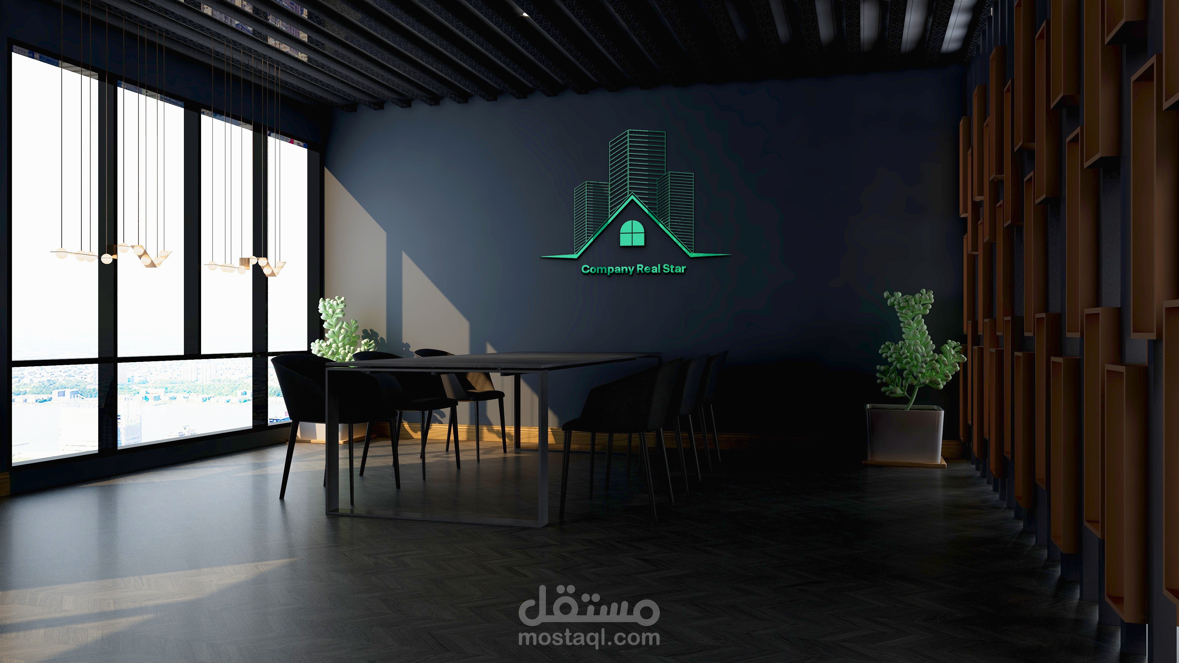 تصميم شعار شركة عقارية هندسية ، وبزنس كارد