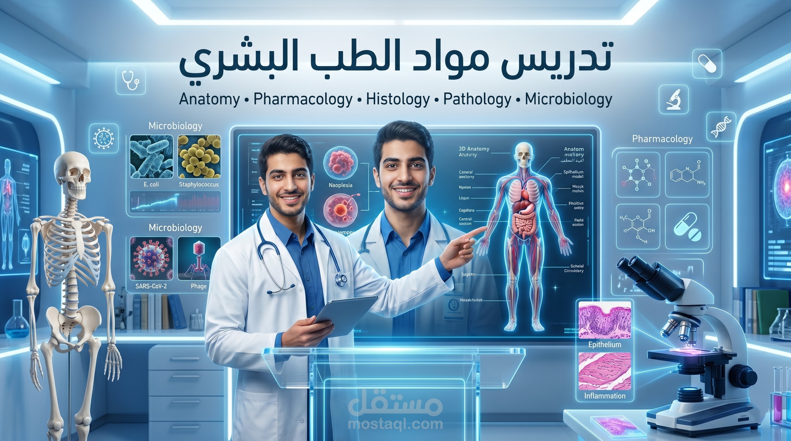 🩺 تدريس مواد الطب البشري | Anatomy • Physiology • Histology • Pharmacology