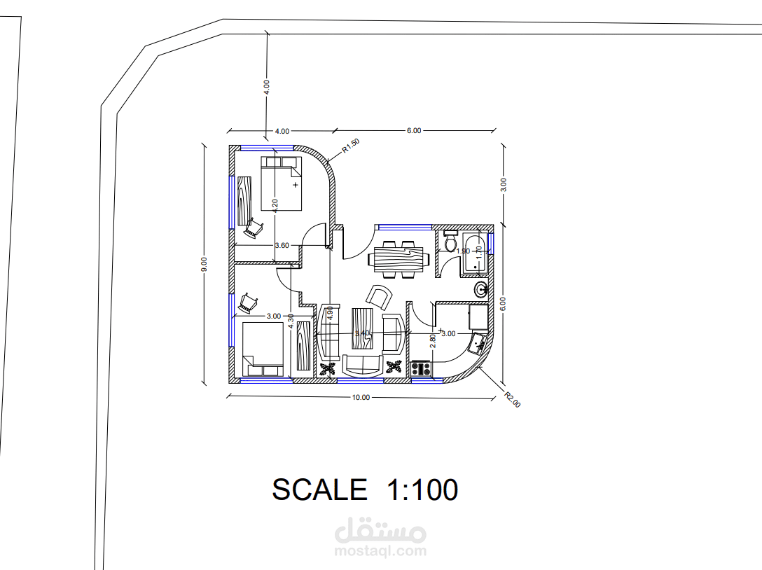 Design for simple house 70 meter square