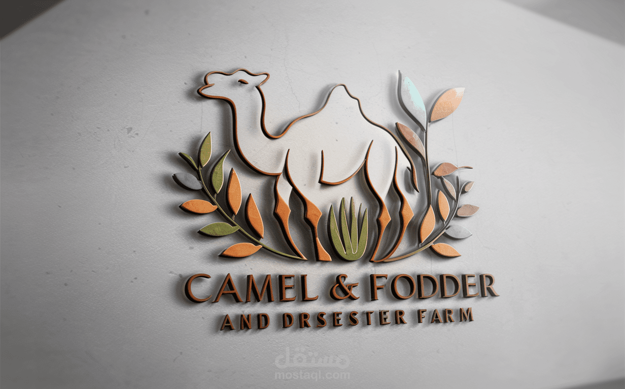 تصميم شعار مزرعة إبل