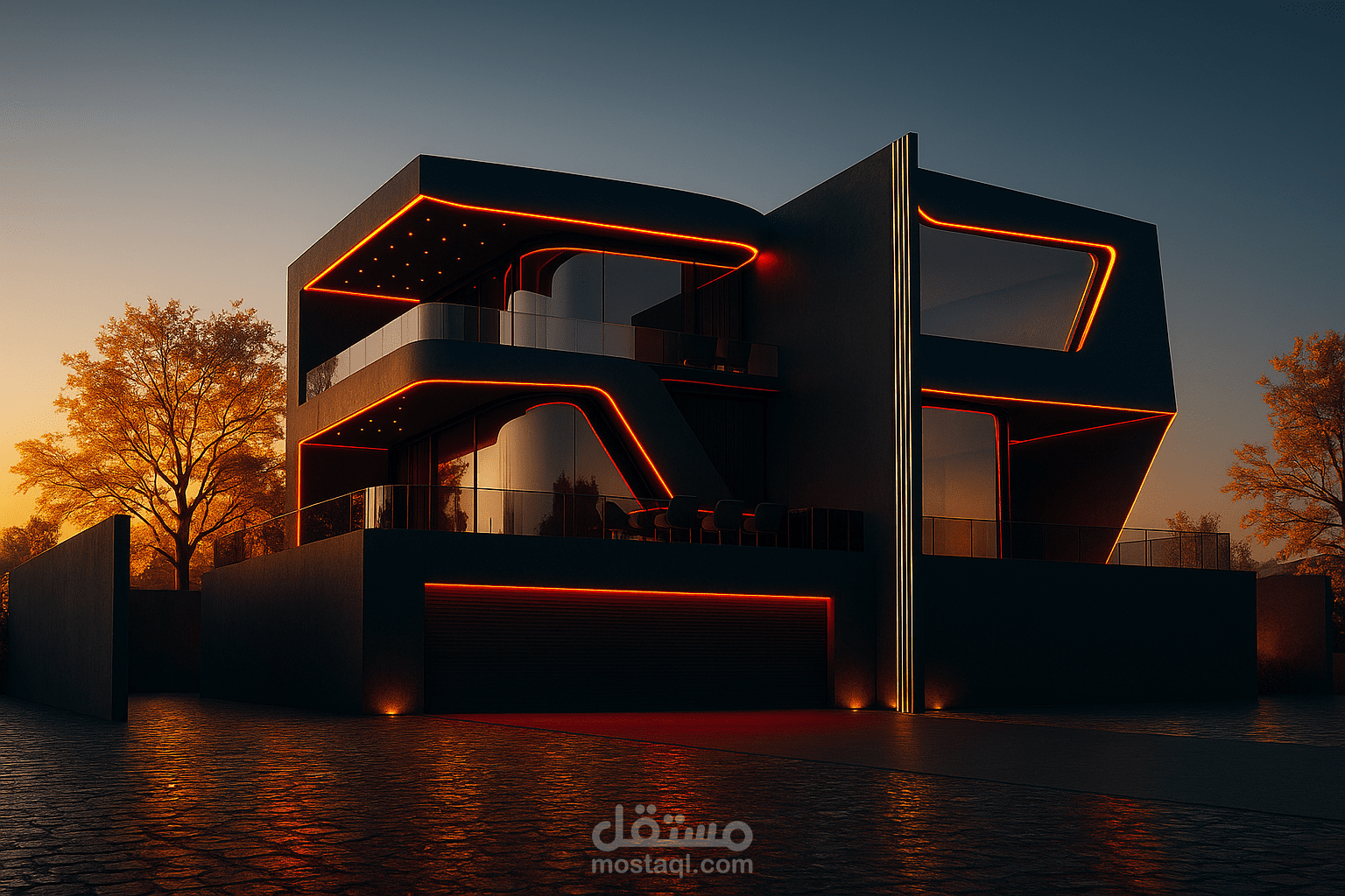 تصميم خارجي لفيلا مودرن