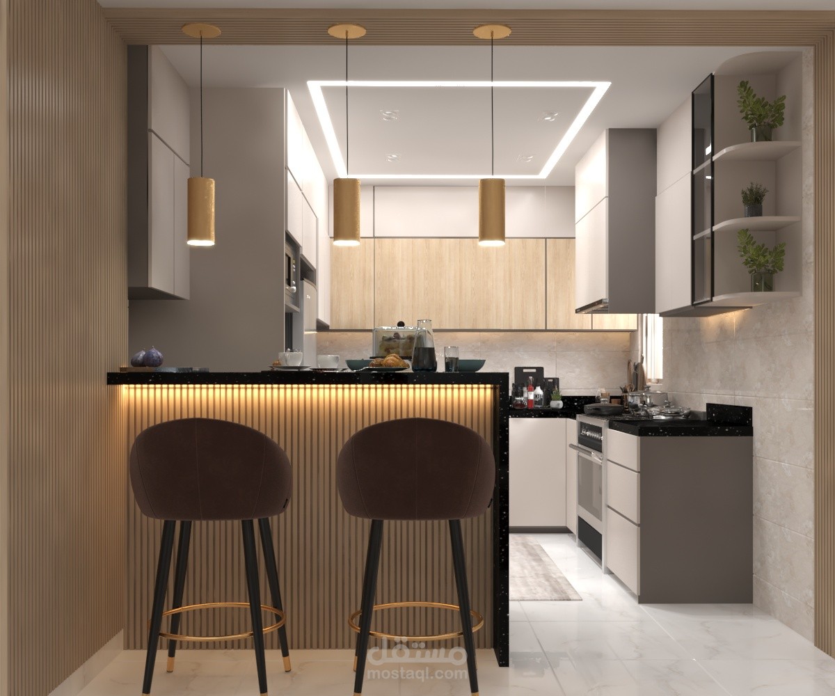 تصميم داخلى لشقه 160متر