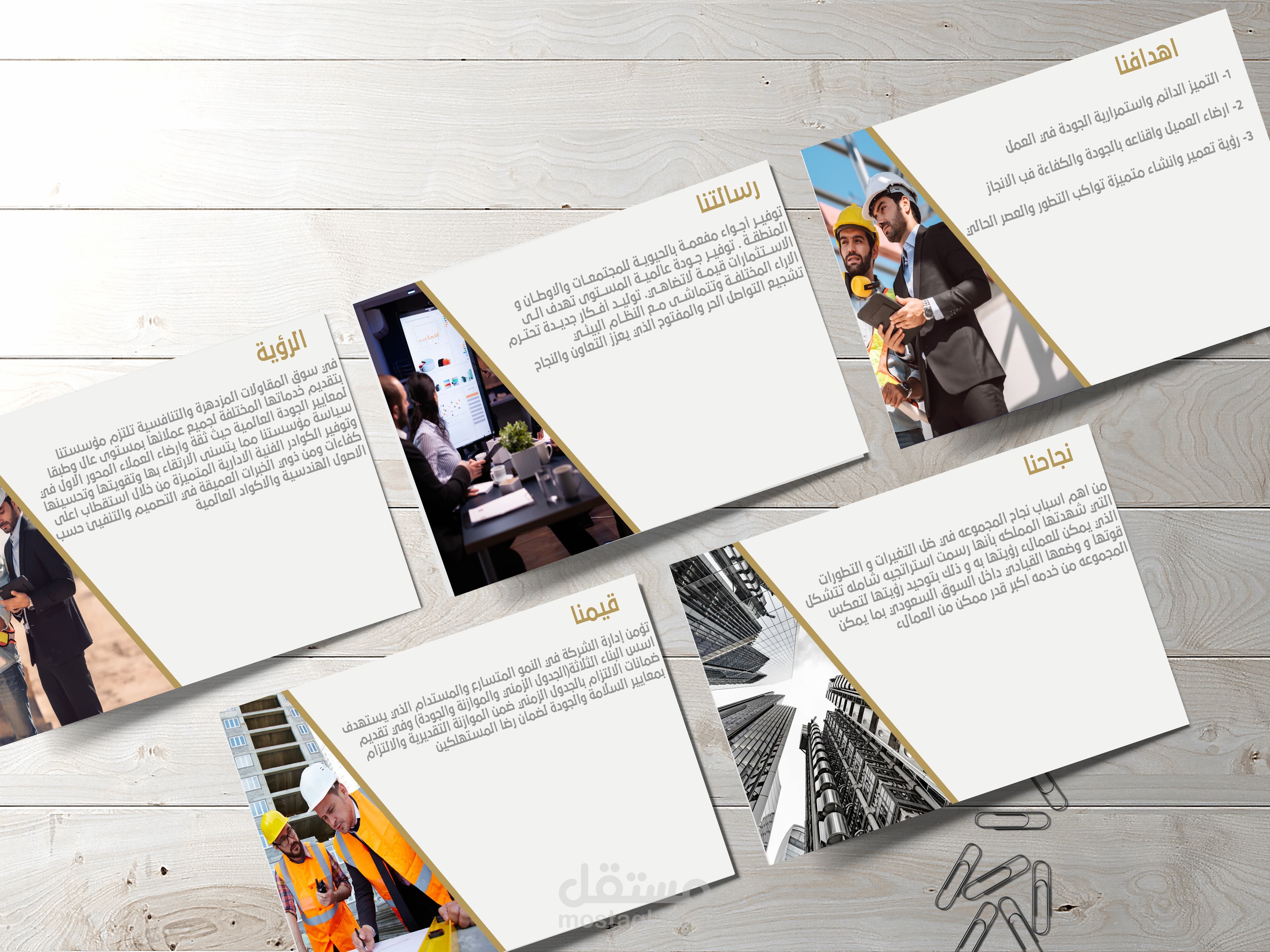 تصميم بروفايل لشركة (المحاور العمرانية)