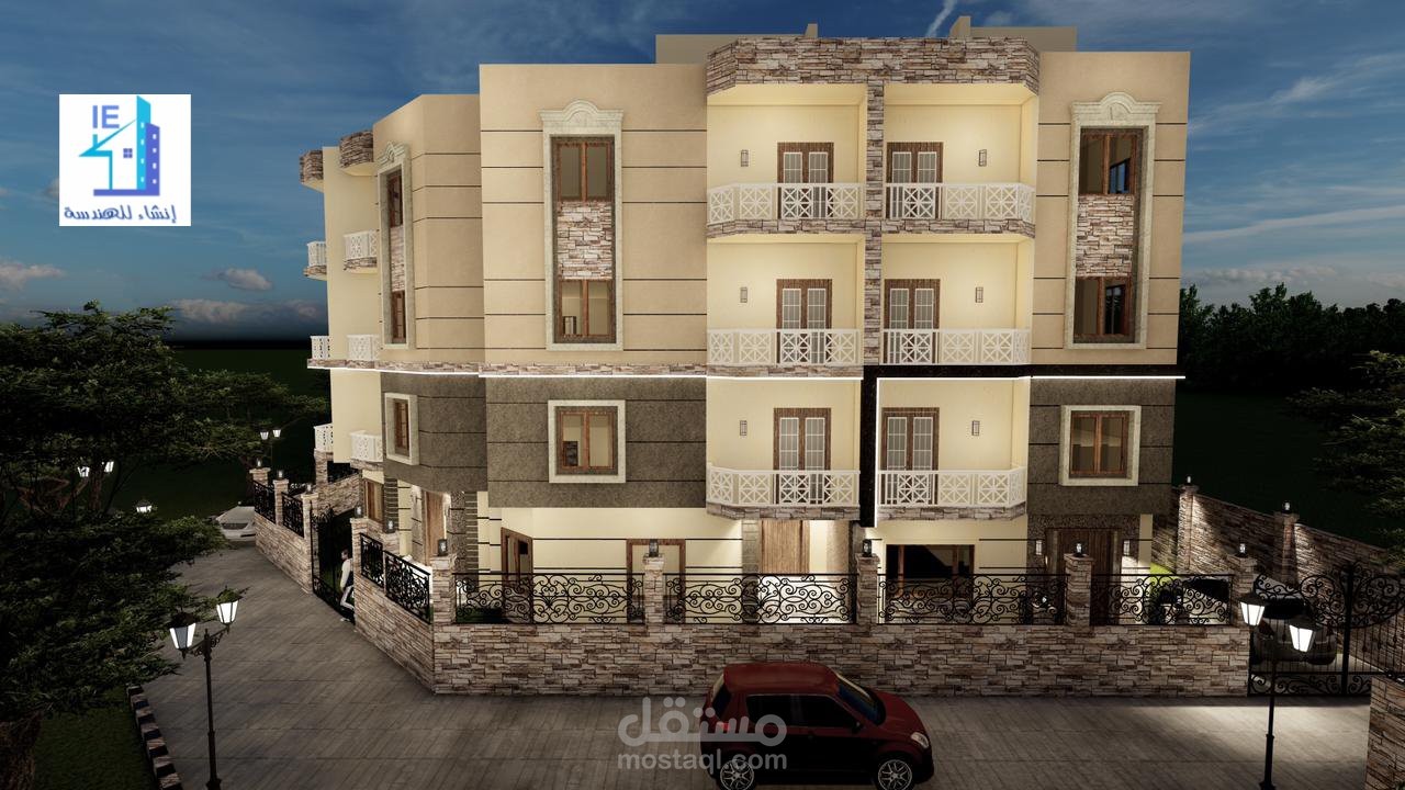 تصميم فيلا رقم 116الحي الثاني المجاورة الثالثة  الفيوم الجديدة