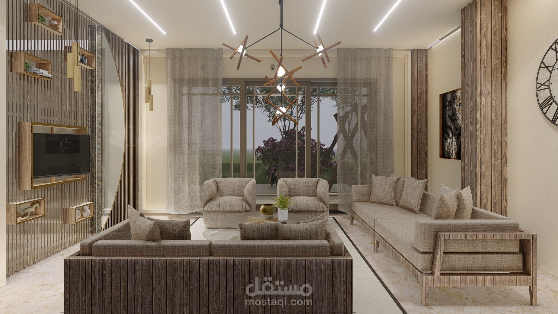 تصميم داخلي  لفيلا دورين  دوبلكس  وملحق