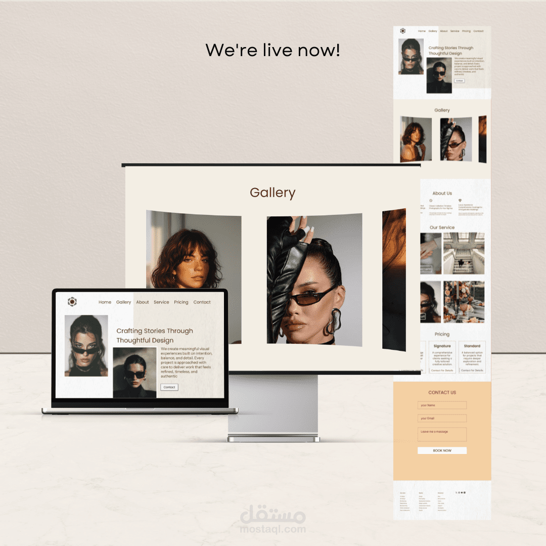 تصميم موقع بورتفوليو احترافي لمصور فوتوغرافي