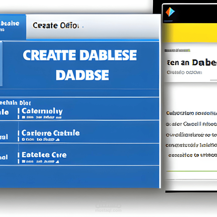 تكوين قاعدة بيانات وجداول مخصصة