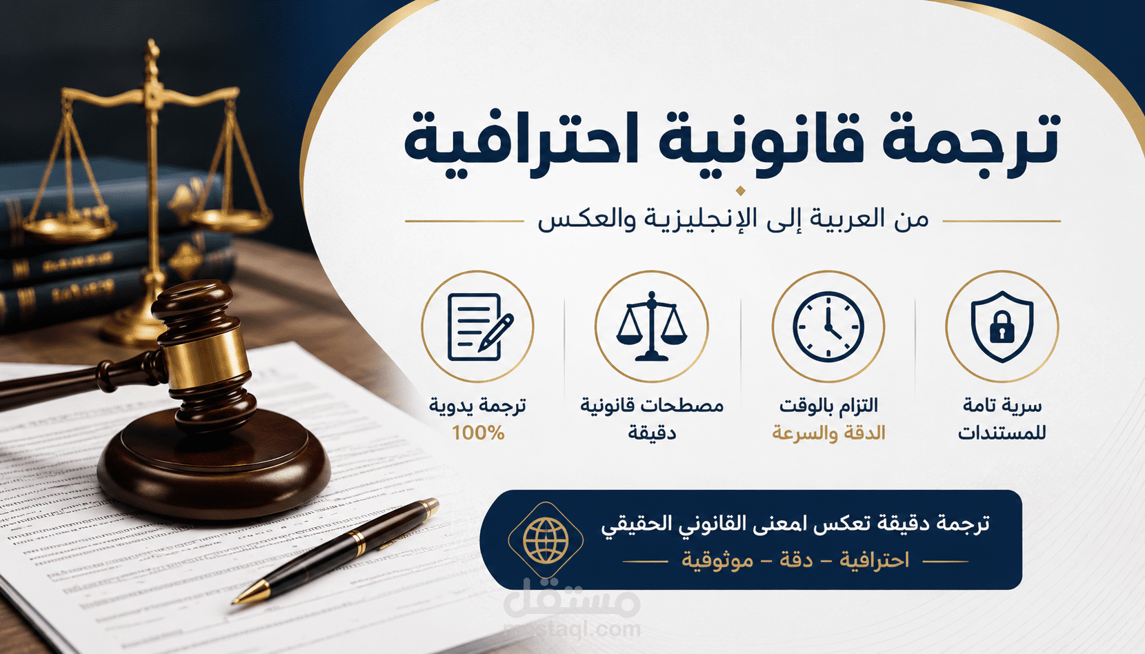 سأترجم الوثائق القانونية من العربية إلى الإنجليزية والعكس باحترافية
