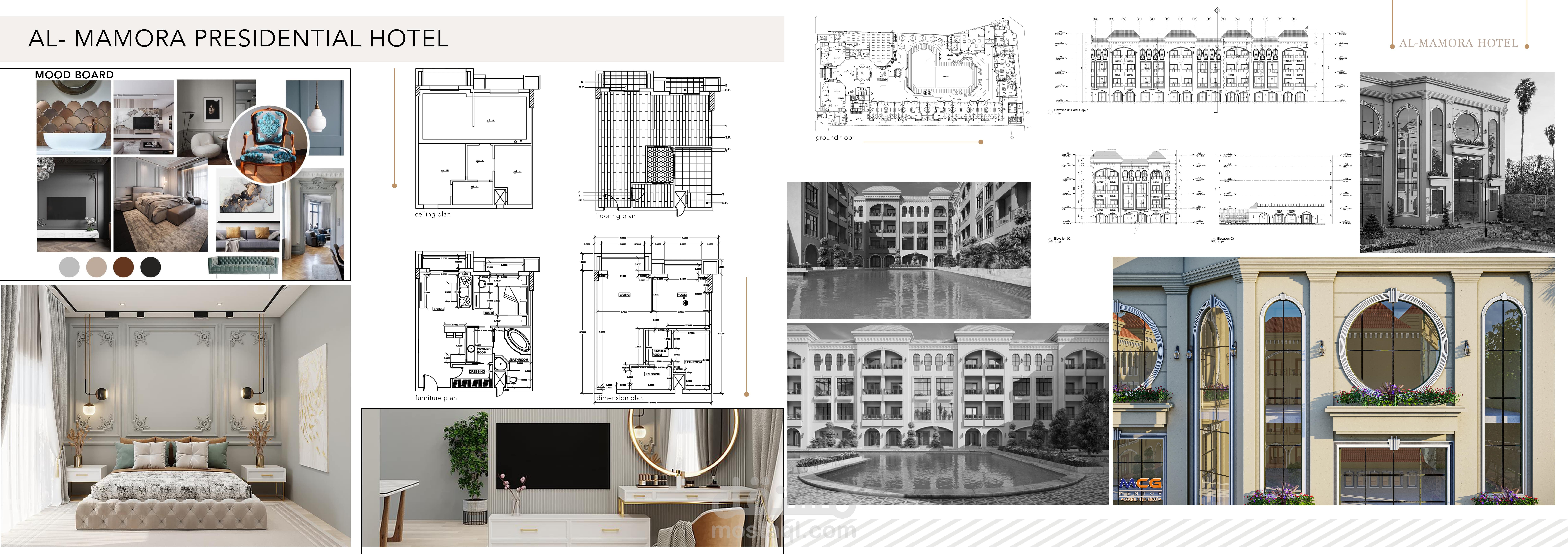 تصميم استراحه المعمورة بالاسكندرية