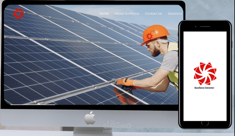 تطوير موقع شركة للطاقة الشمسية
