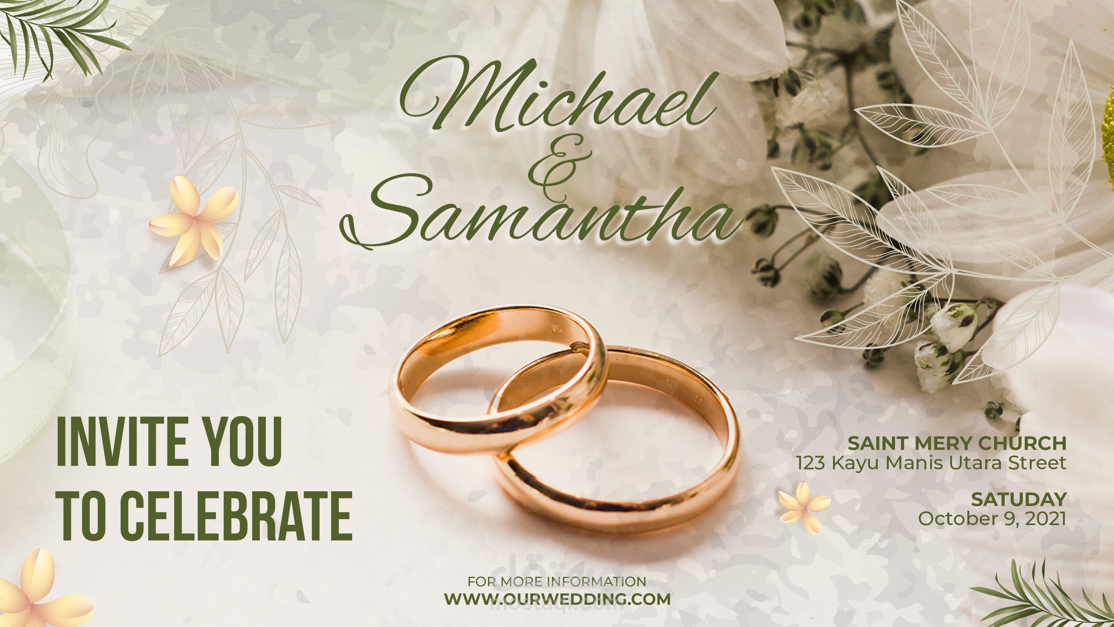 تصميم دعوات الزفاف