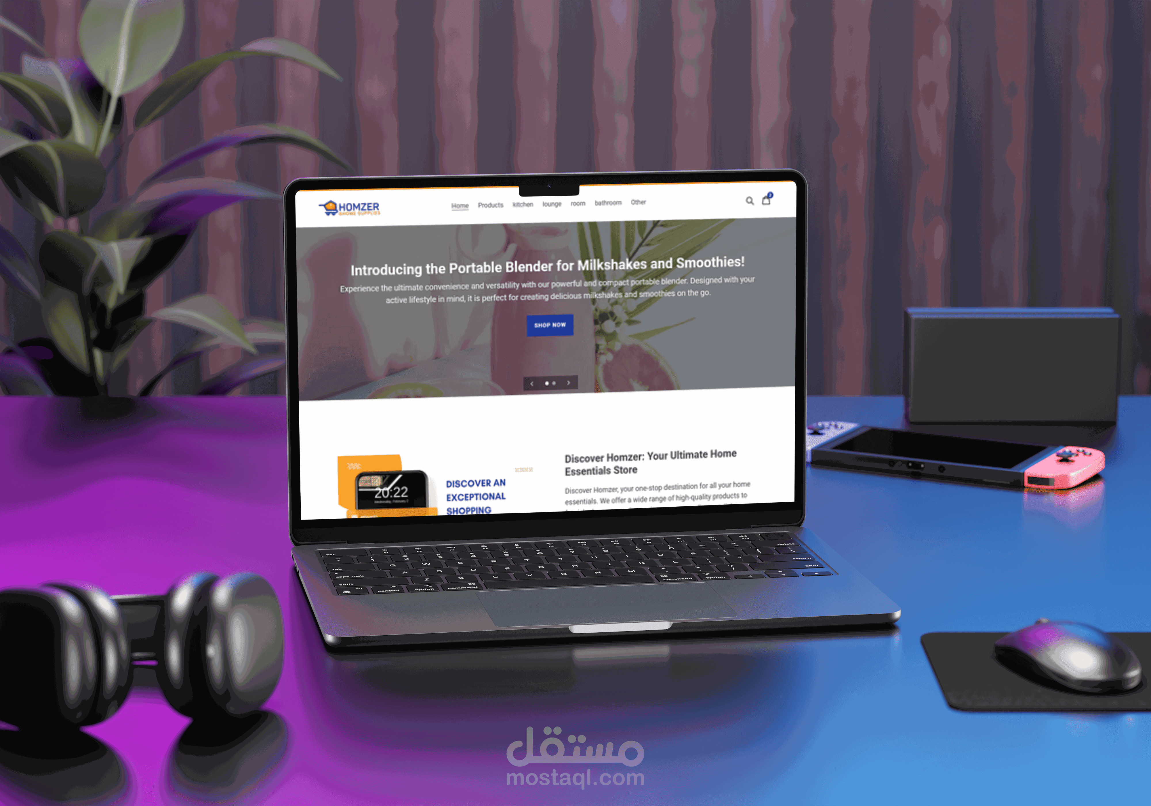 إنشاء متجر عبر منصة الشوبيفاي لبيع المنتجات المنزلية متصل ببوابة الدفع