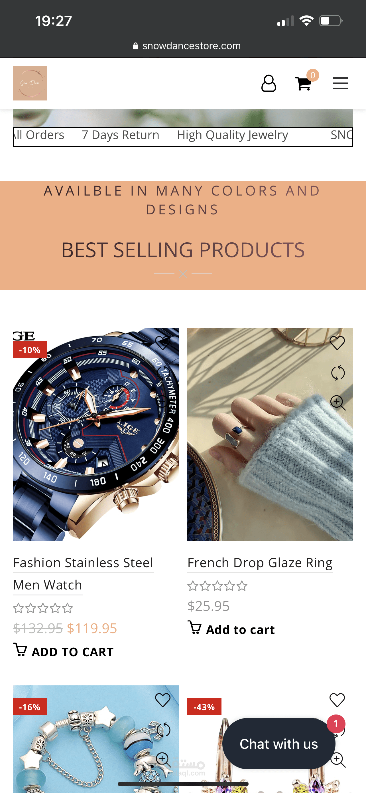Shopify store