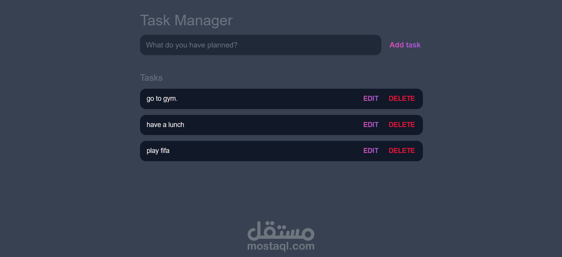 Task Manager WebSite
