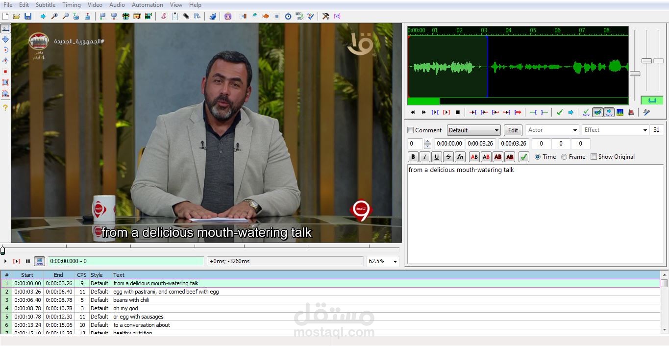 ترجمة و مزامنة لمقطع فيديو